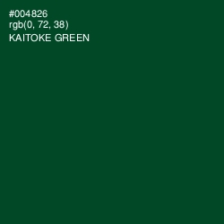 #004826 - Kaitoke Green Color Image